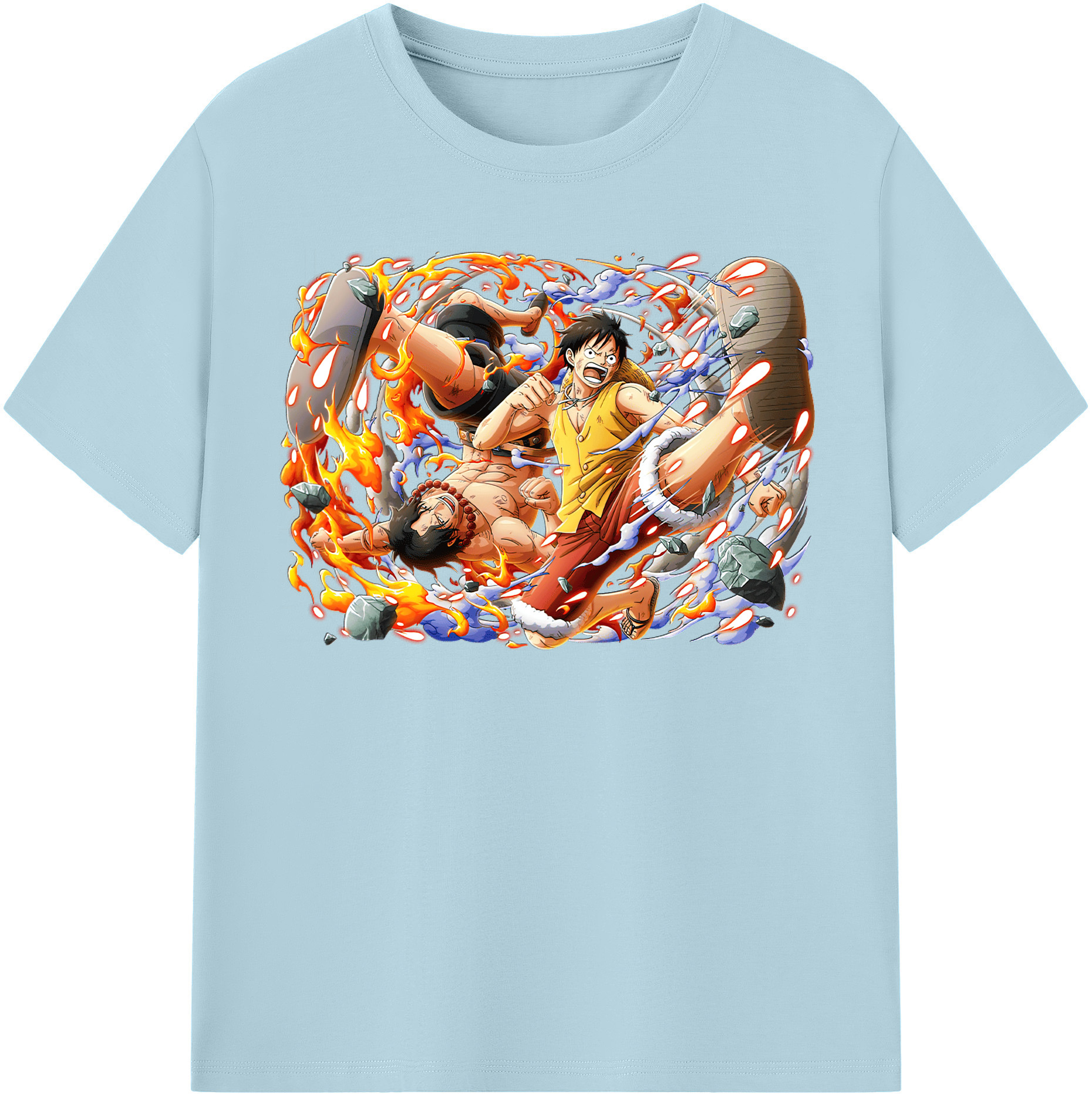 ワンピース モンキー・D・ルフィ ONE PIECE Monkey D. Luffy 綿100％半袖Tシャツ（フロントプリント）
